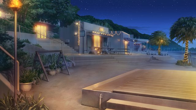 Seaside Open-Air Dining Area in Okinawa